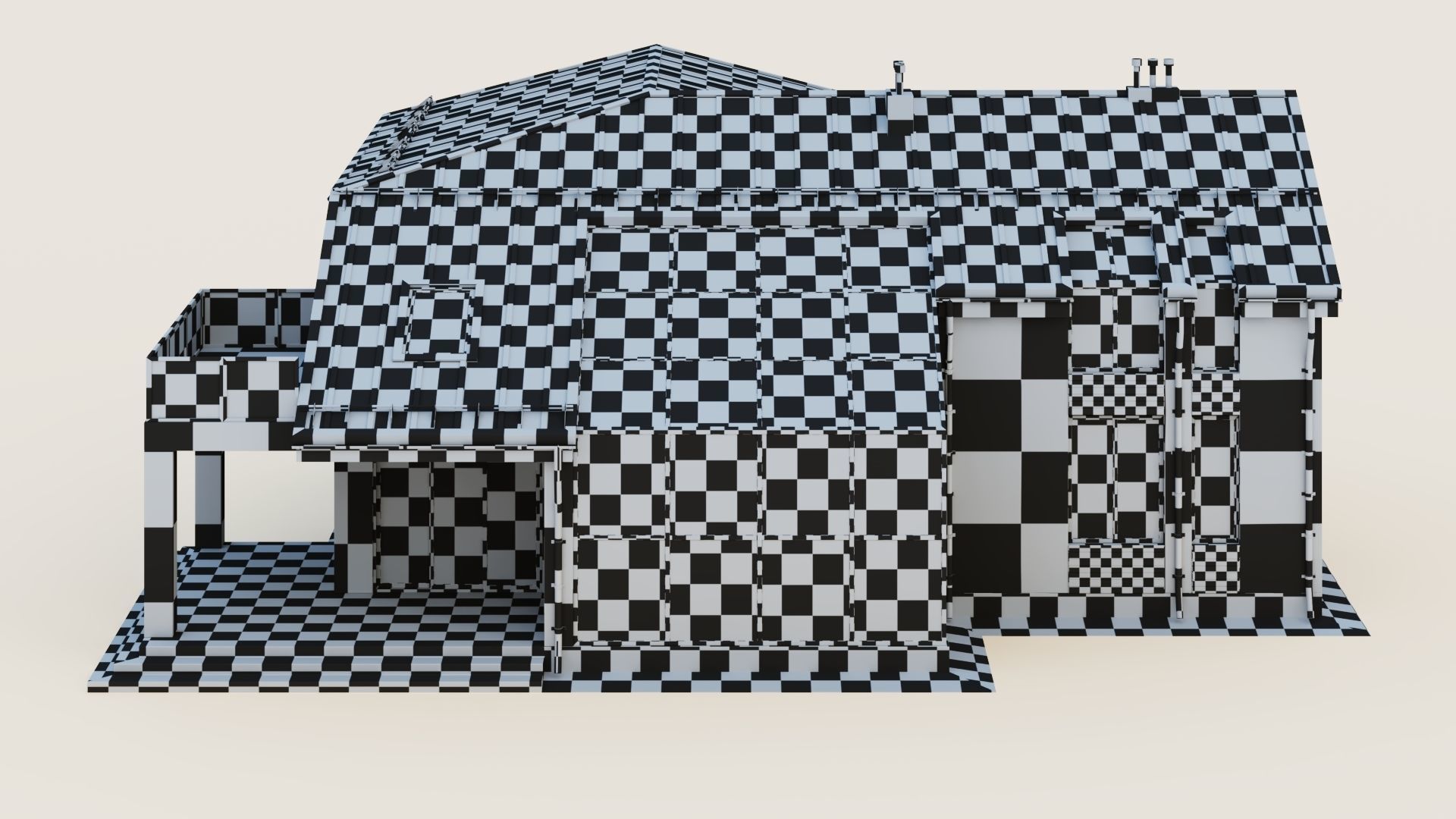 Modern cottage with winter garden 3D model_58