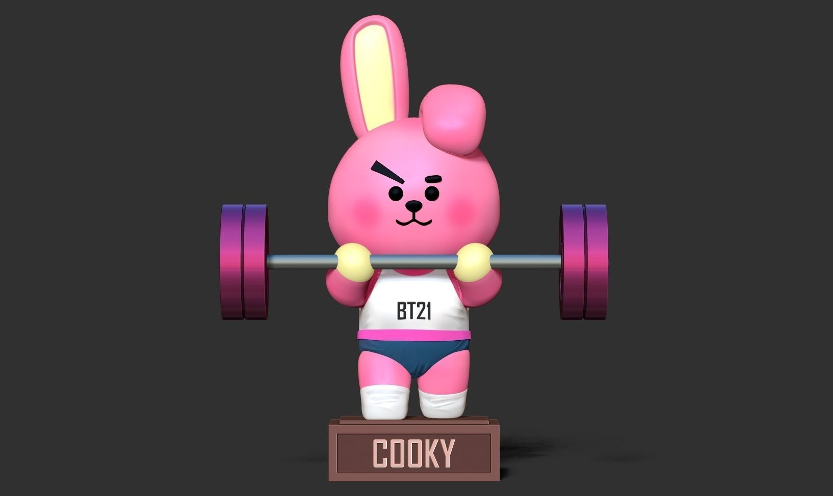 Cooky - BT21 Fanart Free 3D print model_8