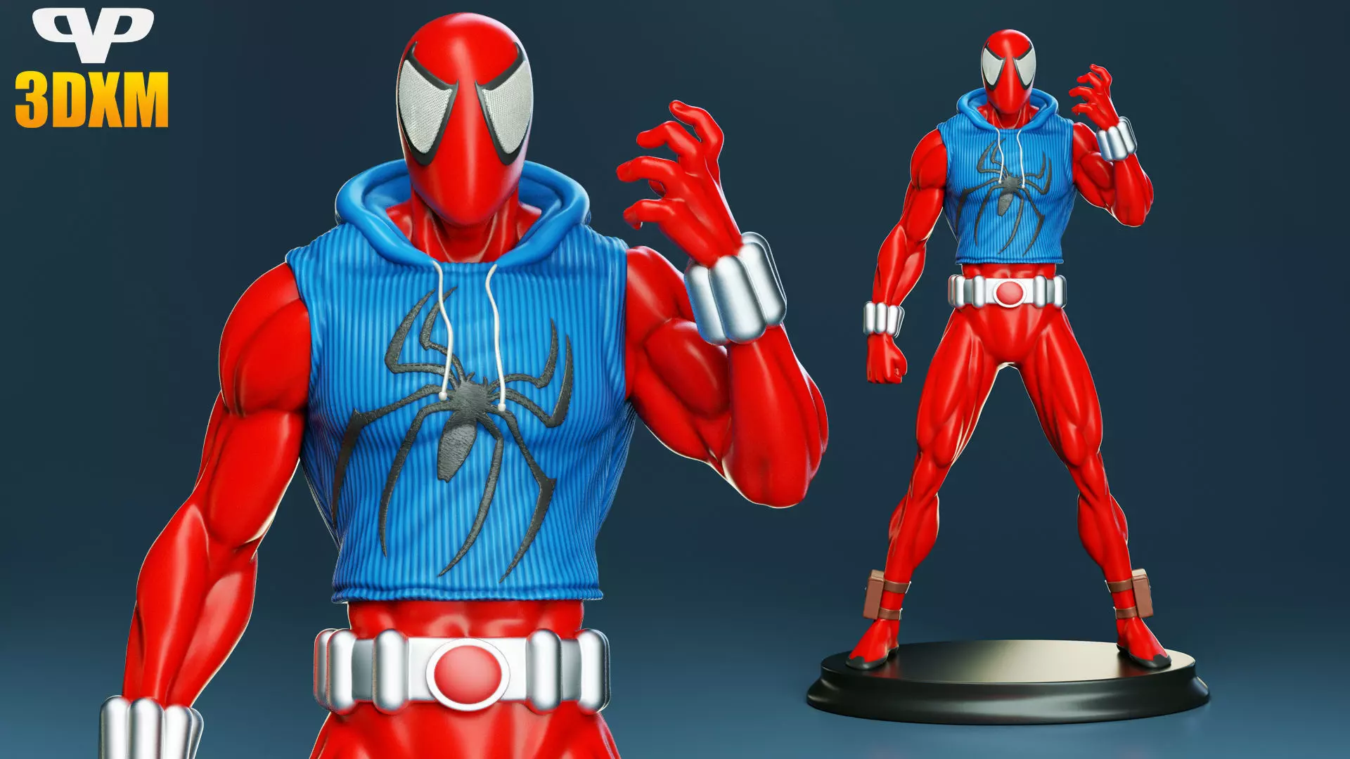 Scarlet Spider STL for 3D Printing ChibiSTL 3DXM 3D print model_0
