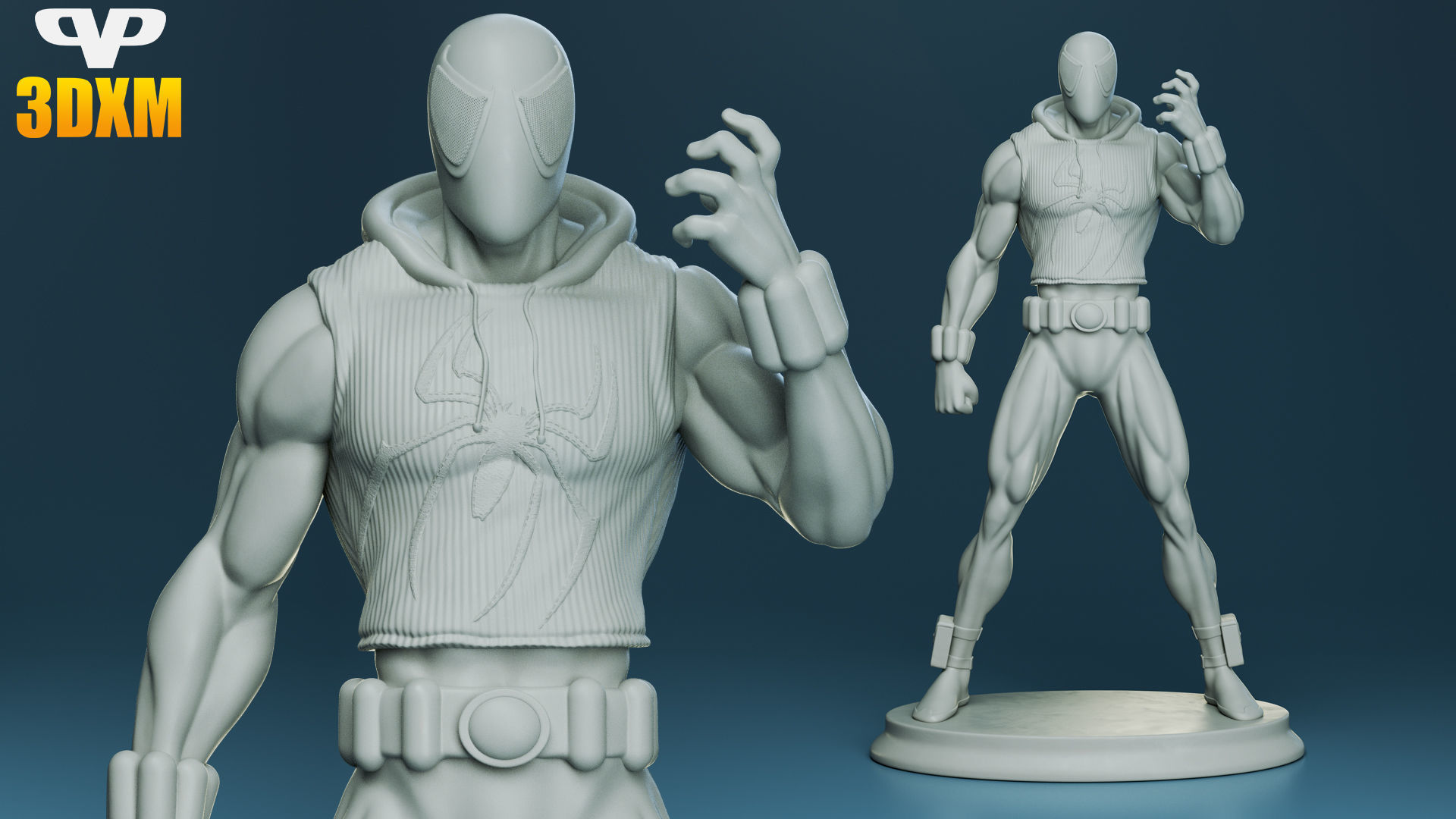 Scarlet Spider STL for 3D Printing ChibiSTL 3DXM 3D print model_3