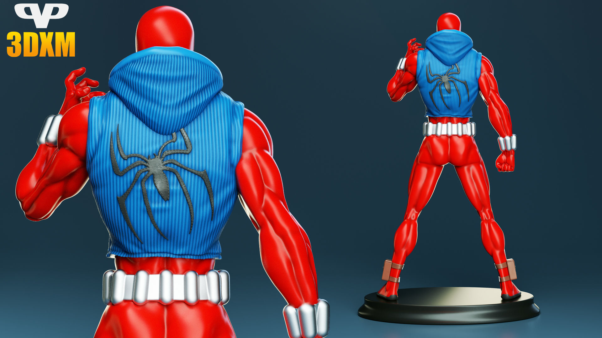 Scarlet Spider STL for 3D Printing ChibiSTL 3DXM 3D print model_1