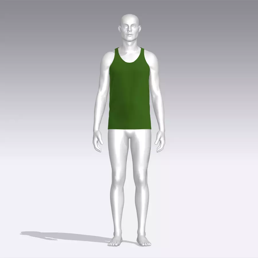 Tank Top Low-poly 3D model_0