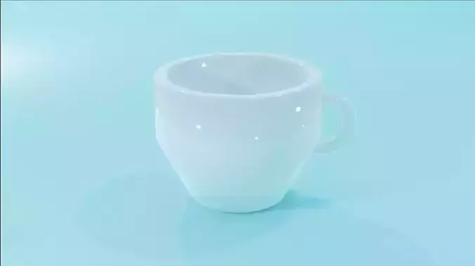 Realistic ceramic coffee cup 3d model
