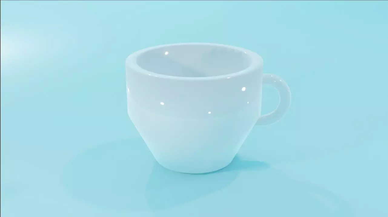 Realistic ceramic coffee cup 3d model Free 3D model_0