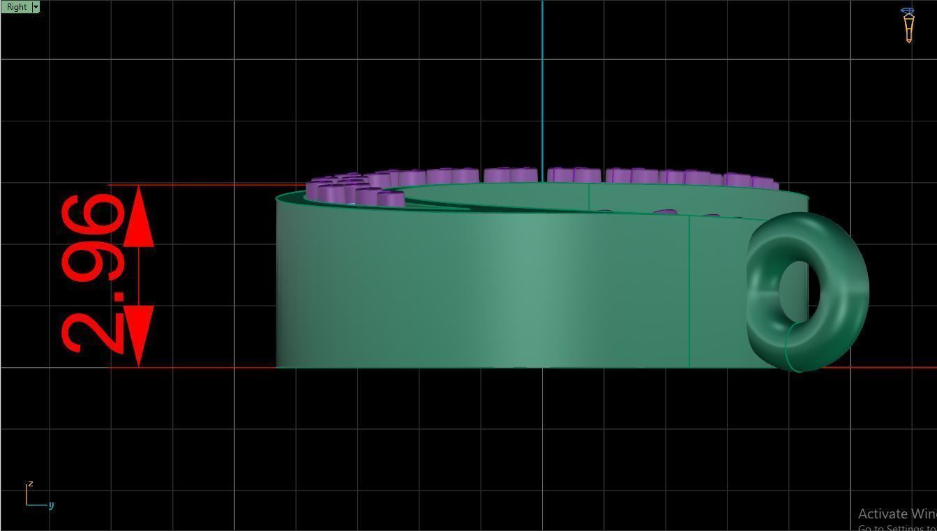 Pendant P13 The luxury female pendant with gem 3D print model_6