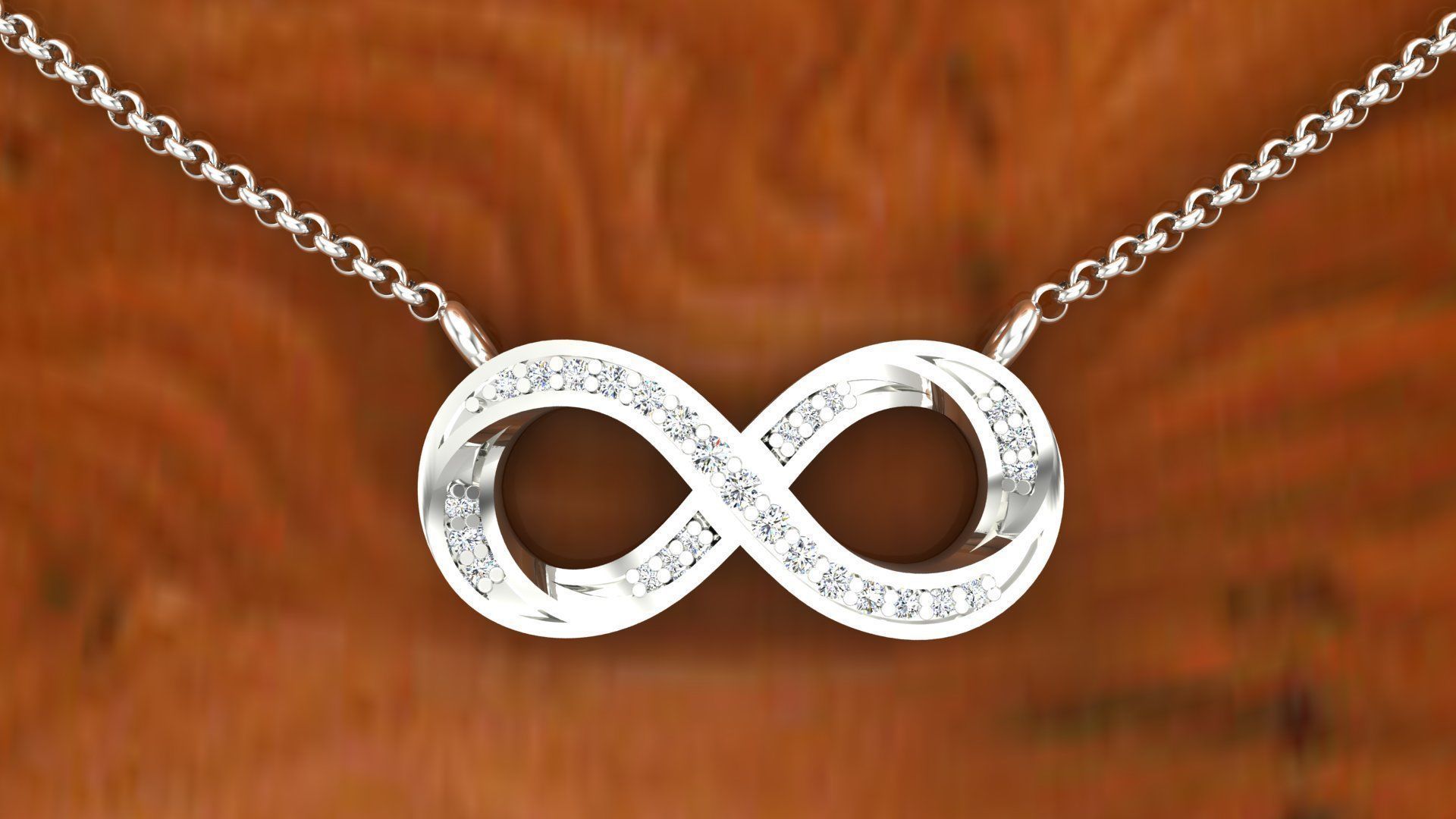 Pendant P13 The luxury female pendant with gem 3D print model_16