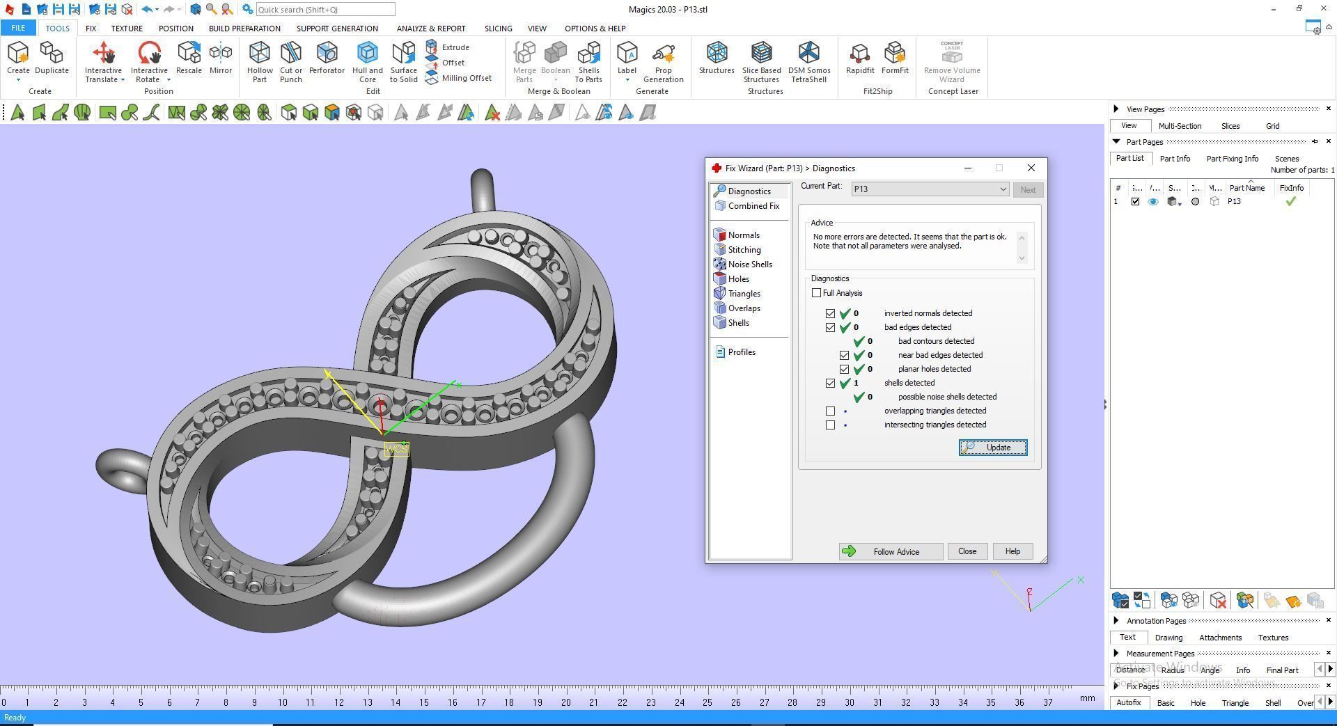 Pendant P13 The luxury female pendant with gem 3D print model_10