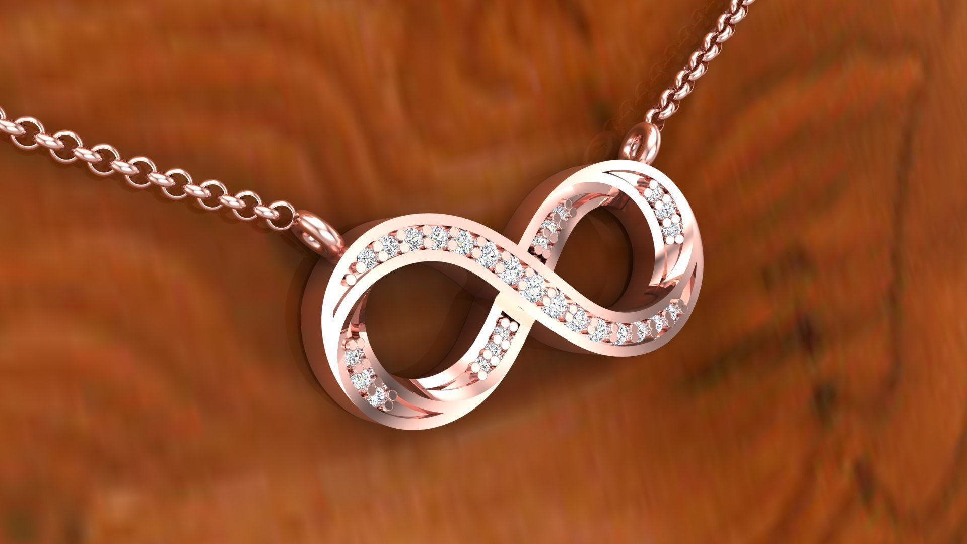 Pendant P13 The luxury female pendant with gem 3D print model_13