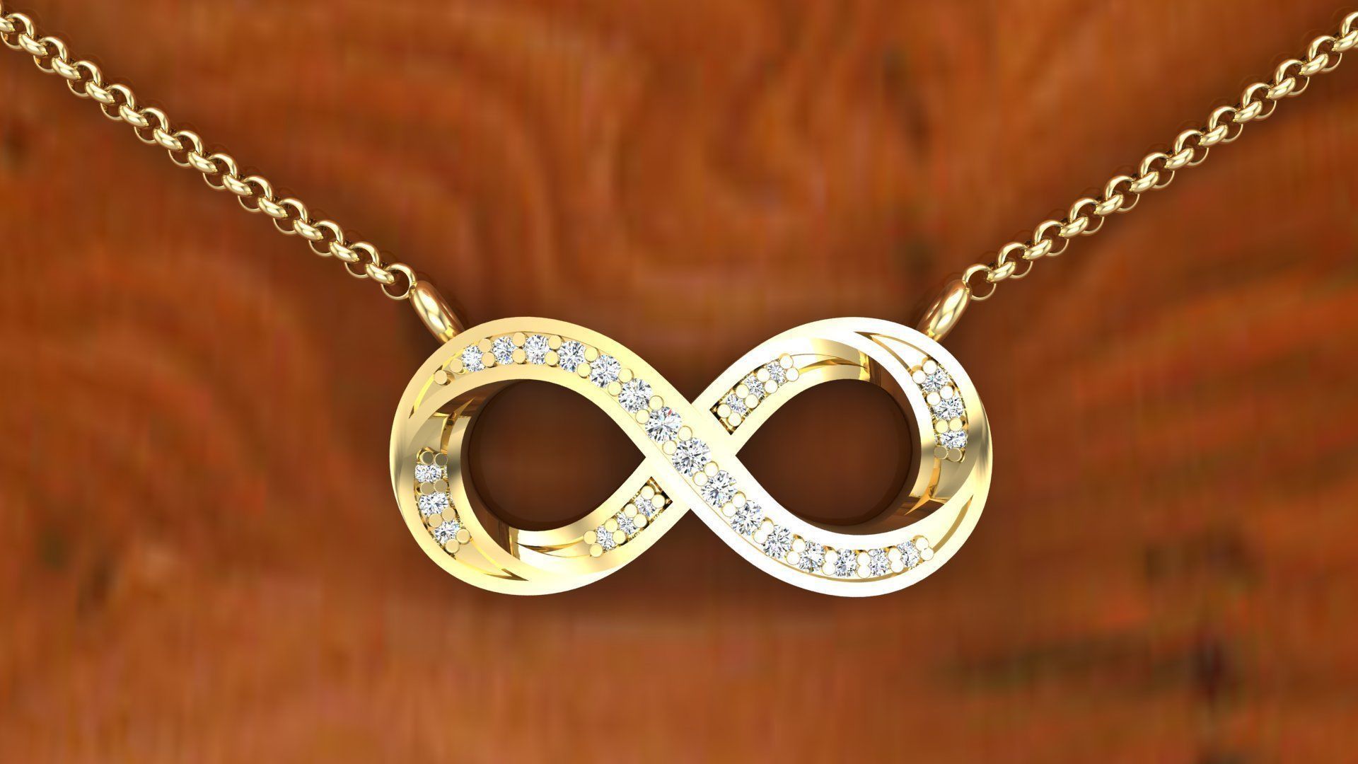 Pendant P13 The luxury female pendant with gem 3D print model_14