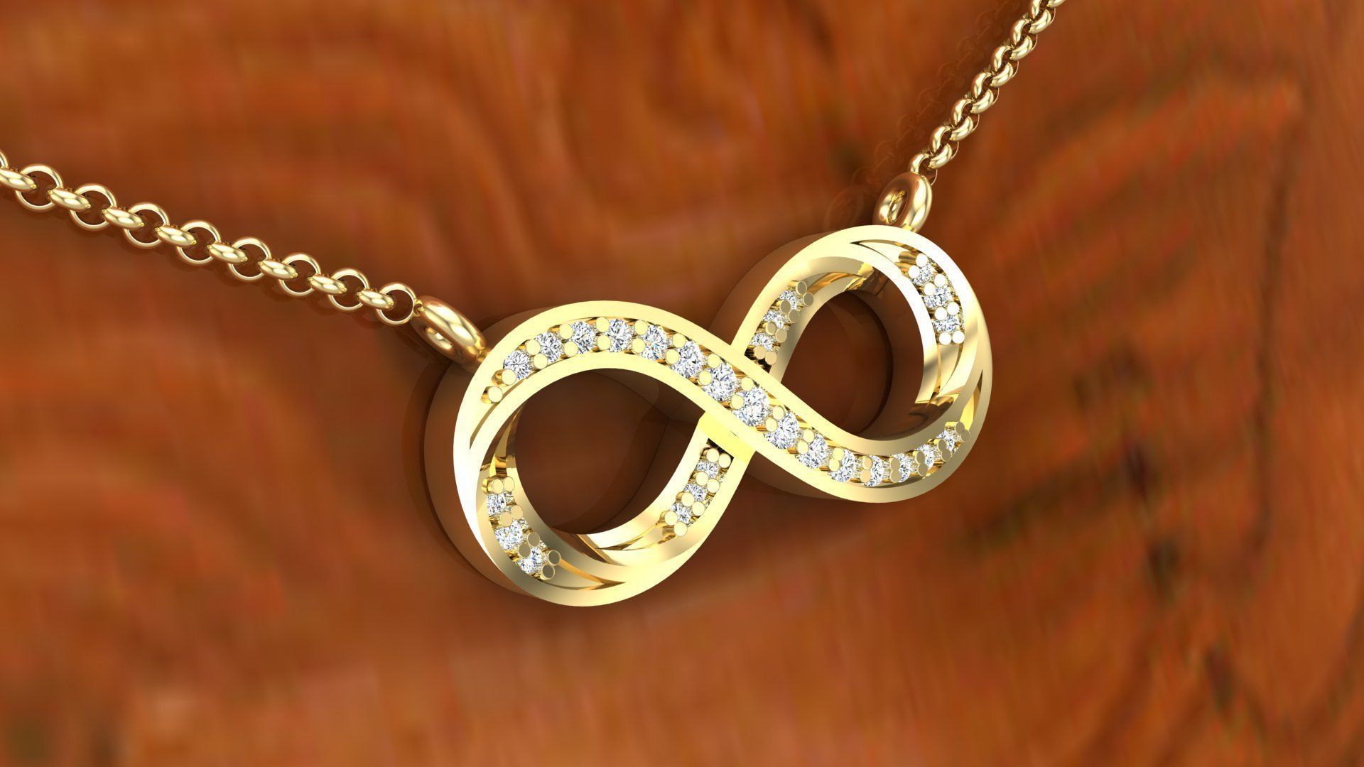 Pendant P13 The luxury female pendant with gem 3D print model_15