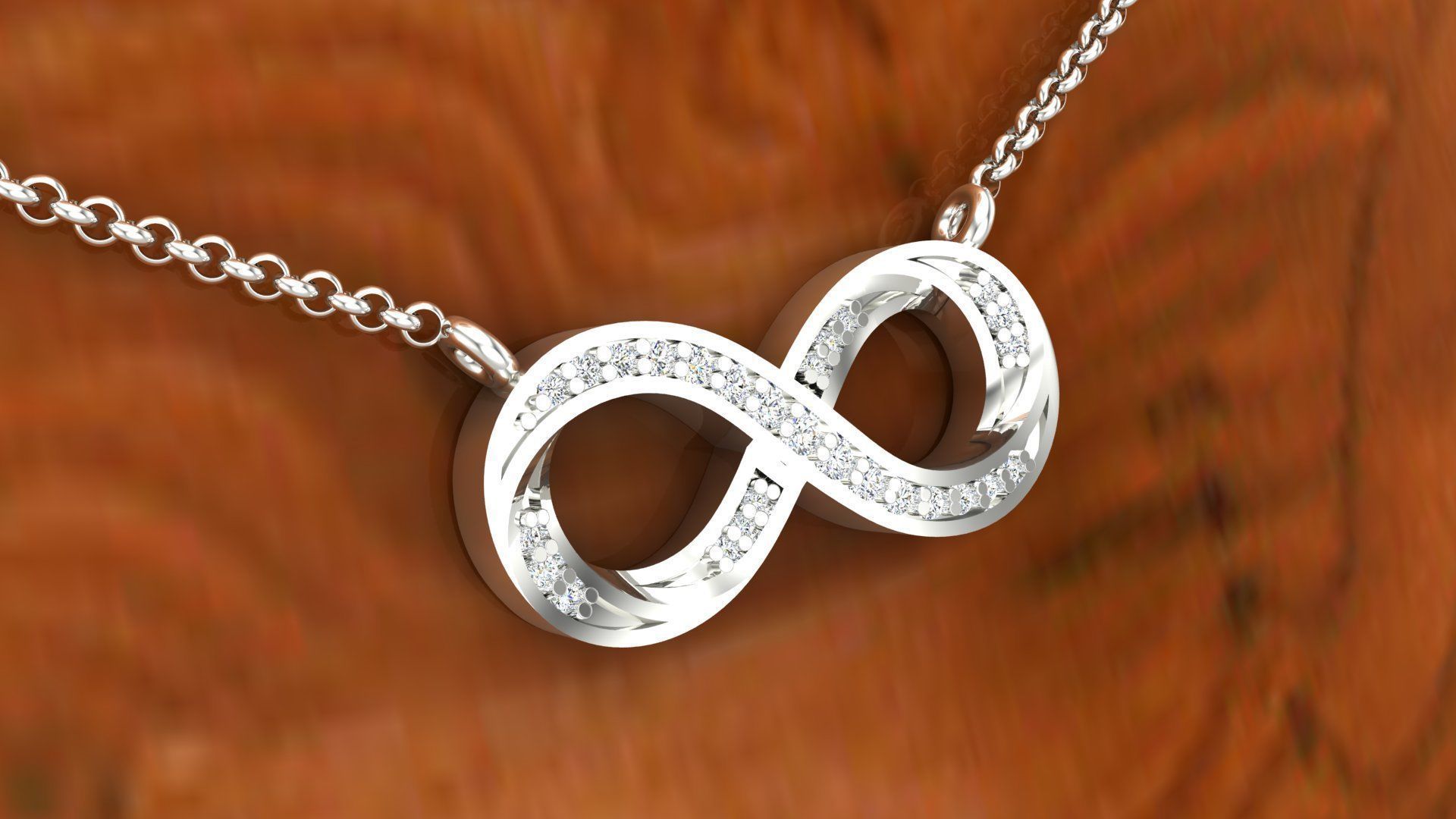 Pendant P13 The luxury female pendant with gem 3D print model_17