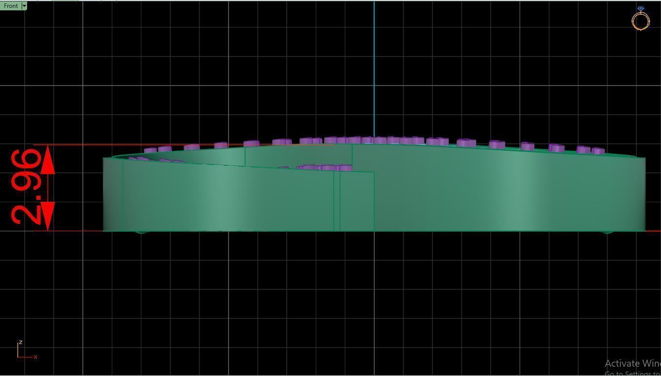 Pendant P13 The luxury female pendant with gem 3D print model_5