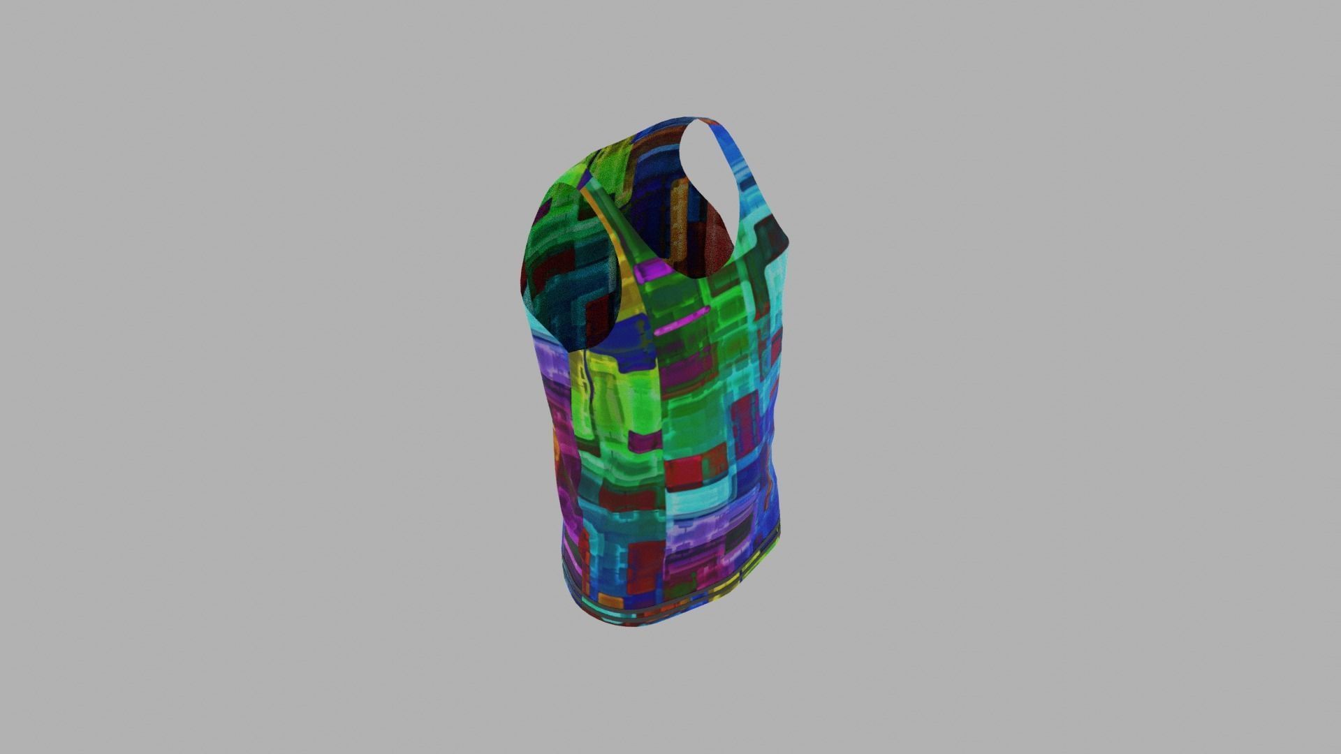 Tank Top Low-poly 3D model_7