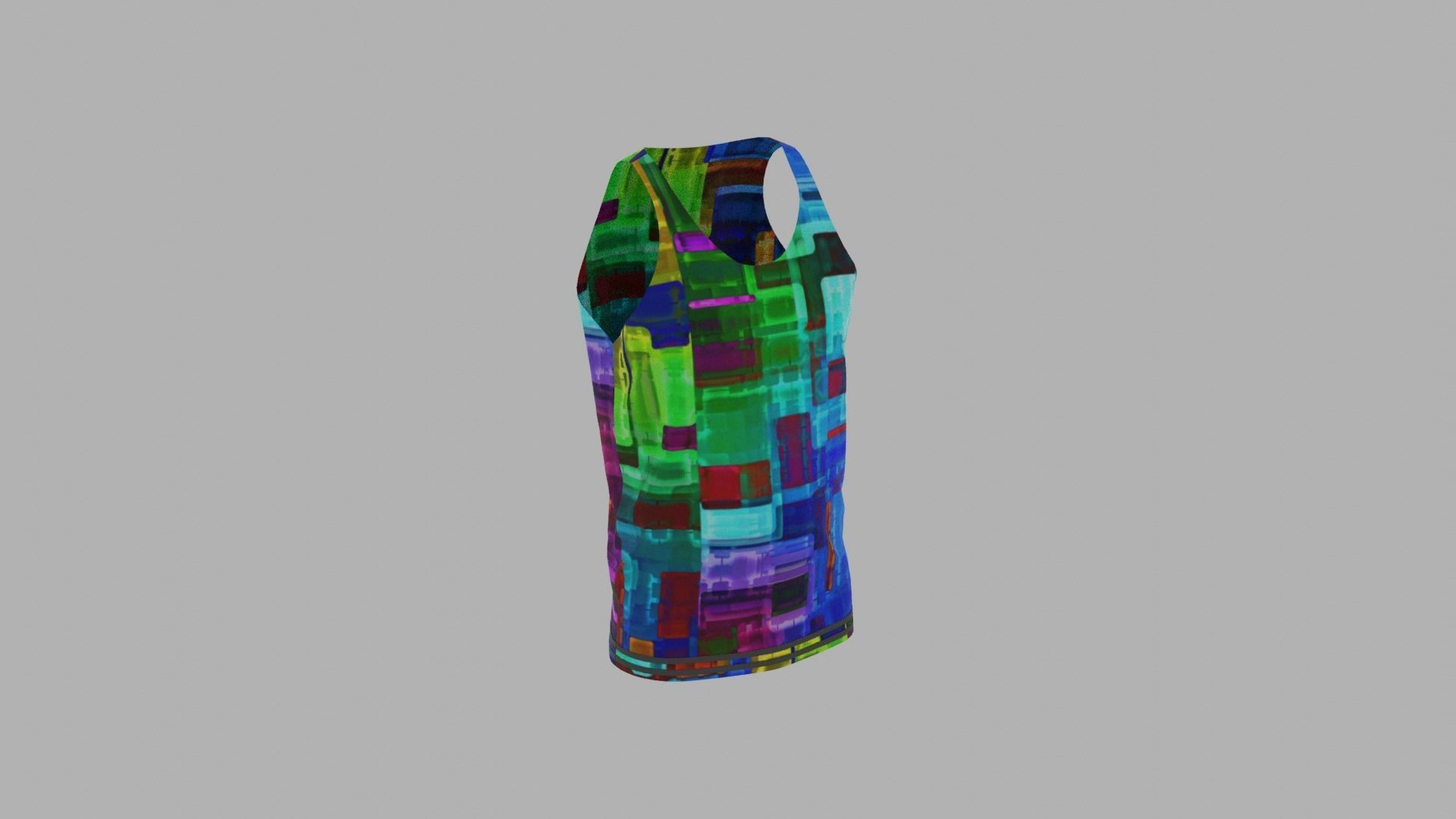 Tank Top Low-poly 3D model_4