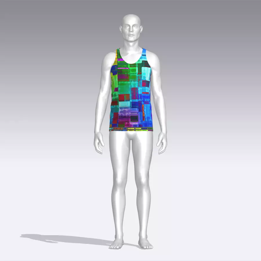 Tank Top Low-poly 3D model_0