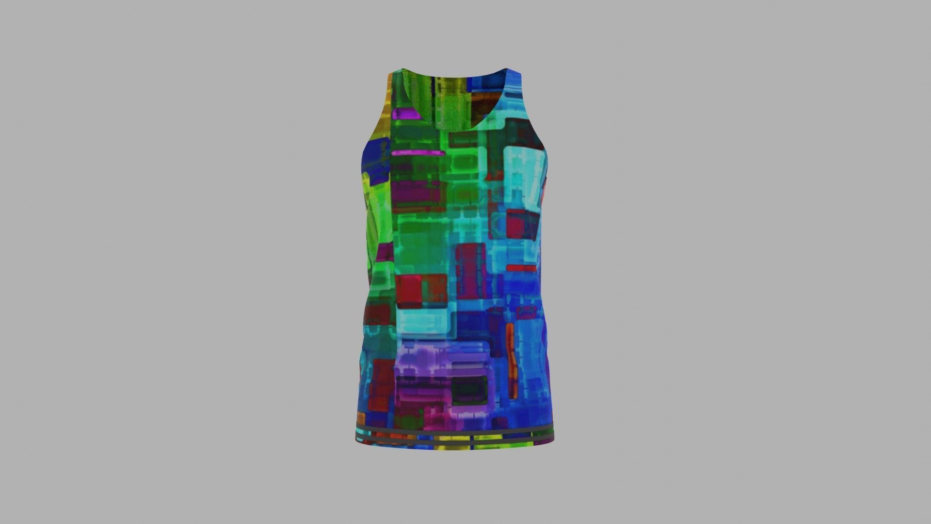 Tank Top Low-poly 3D model_1