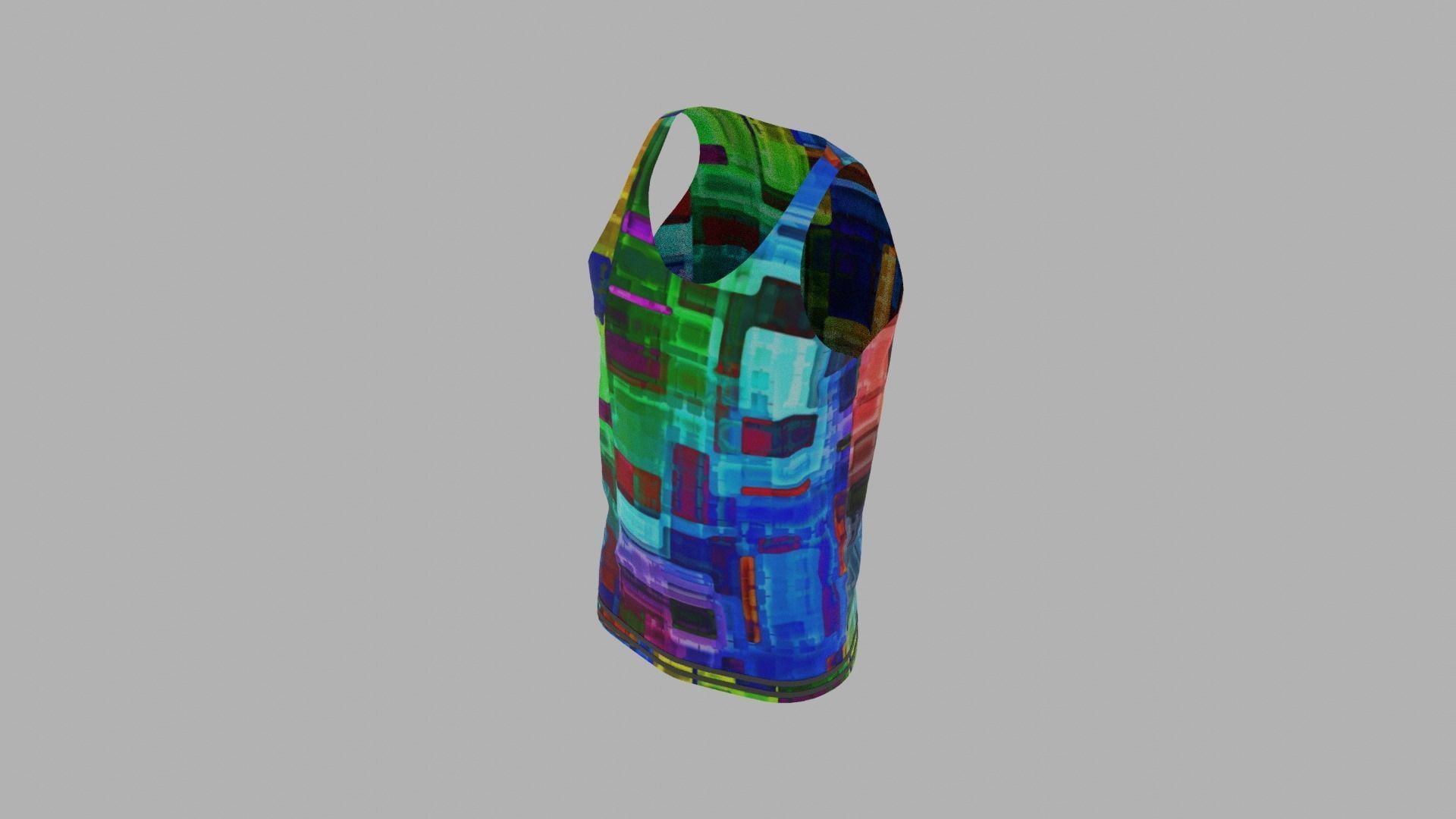 Tank Top Low-poly 3D model_6
