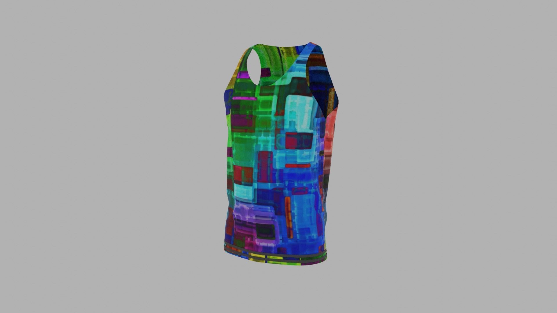 Tank Top Low-poly 3D model_2