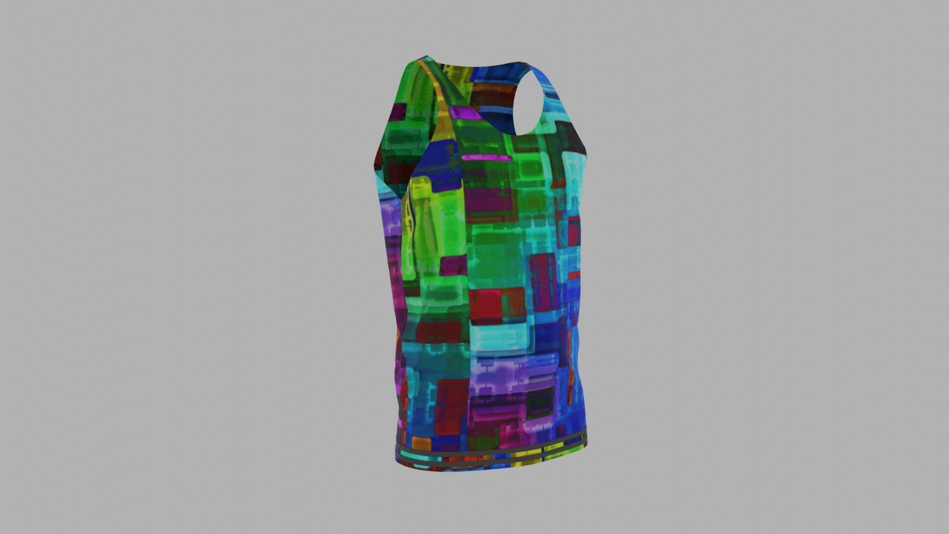Tank Top Low-poly 3D model_3