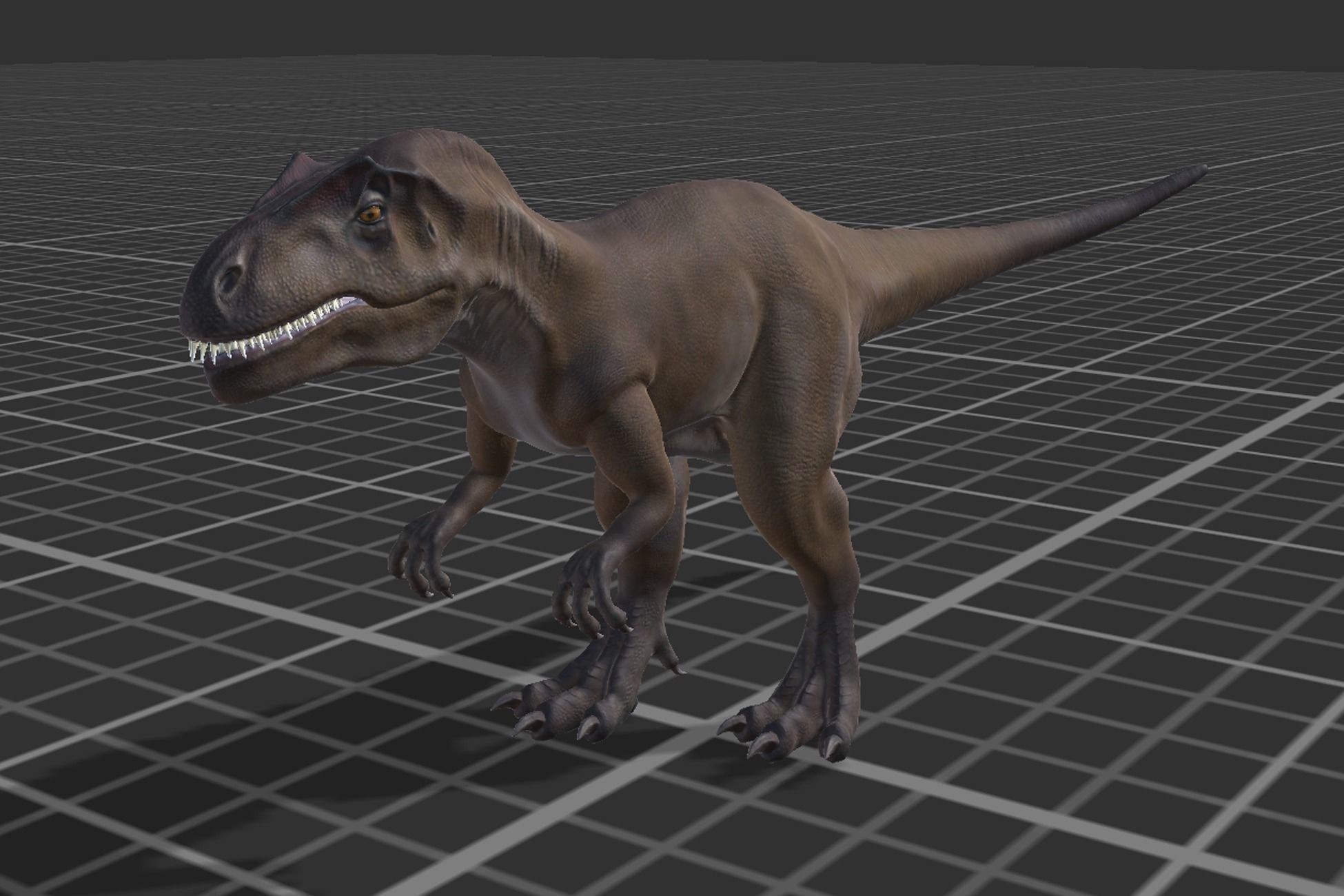 Allosaurus  Low-poly 3D model_4