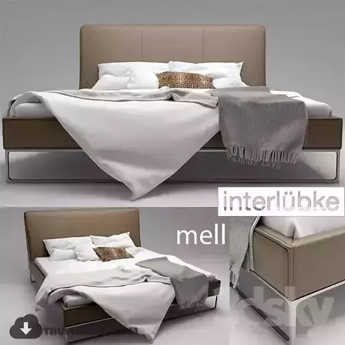  Modern  Bed Low-poly 3D model