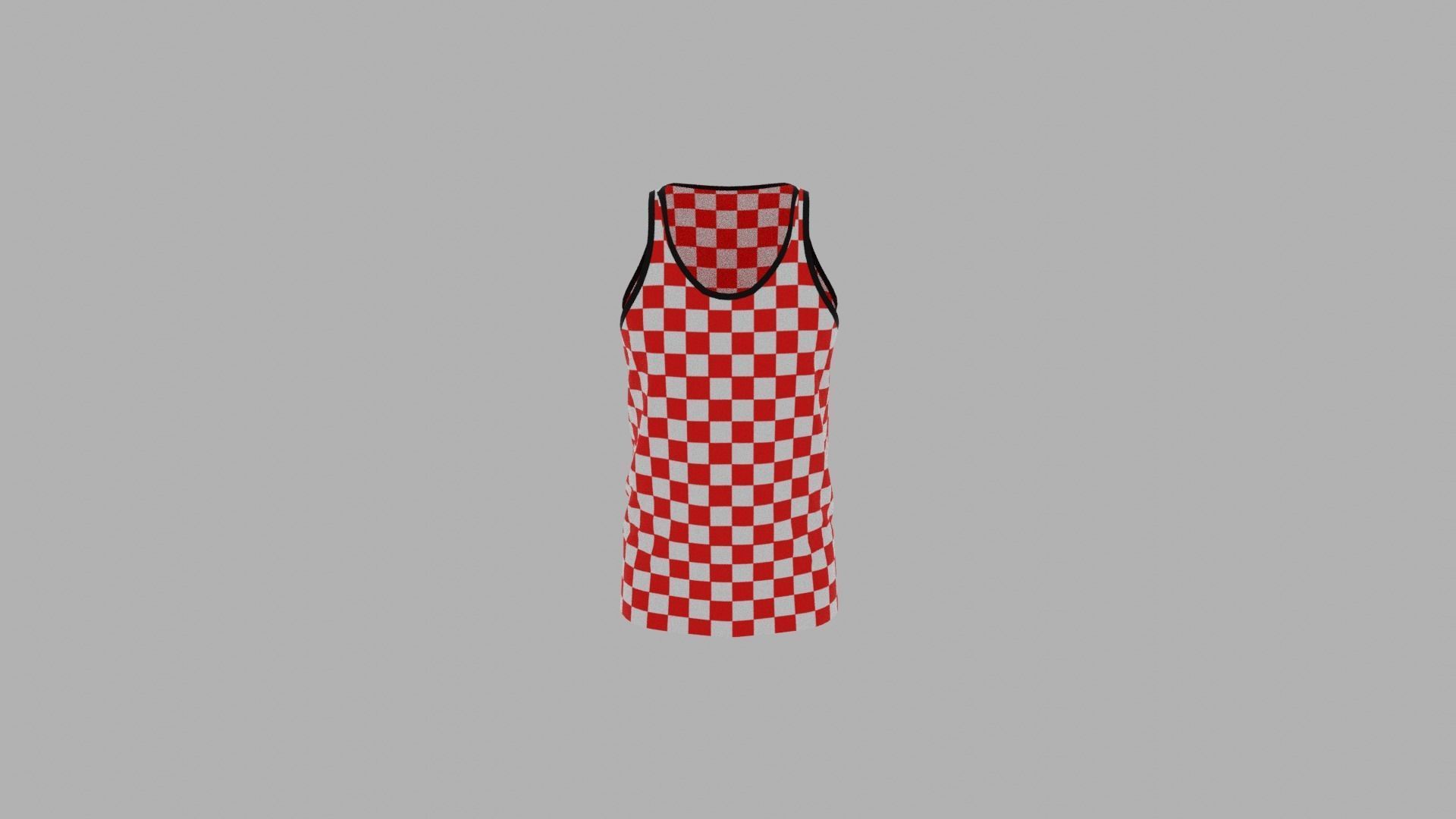 Tank Top Low-poly 3D model_5