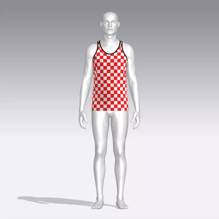 Tank Top Low-poly 3D model_0
