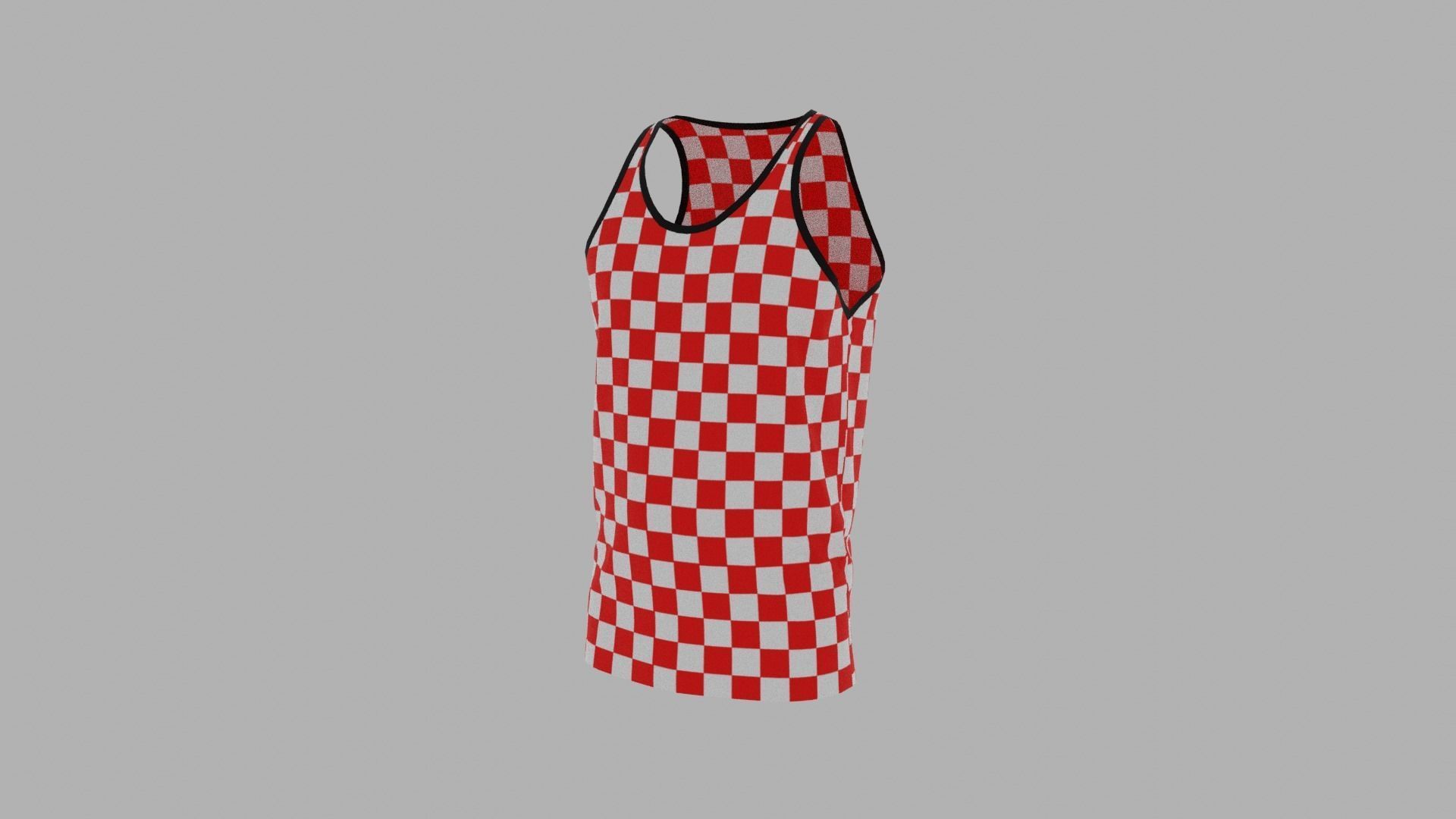 Tank Top Low-poly 3D model_2