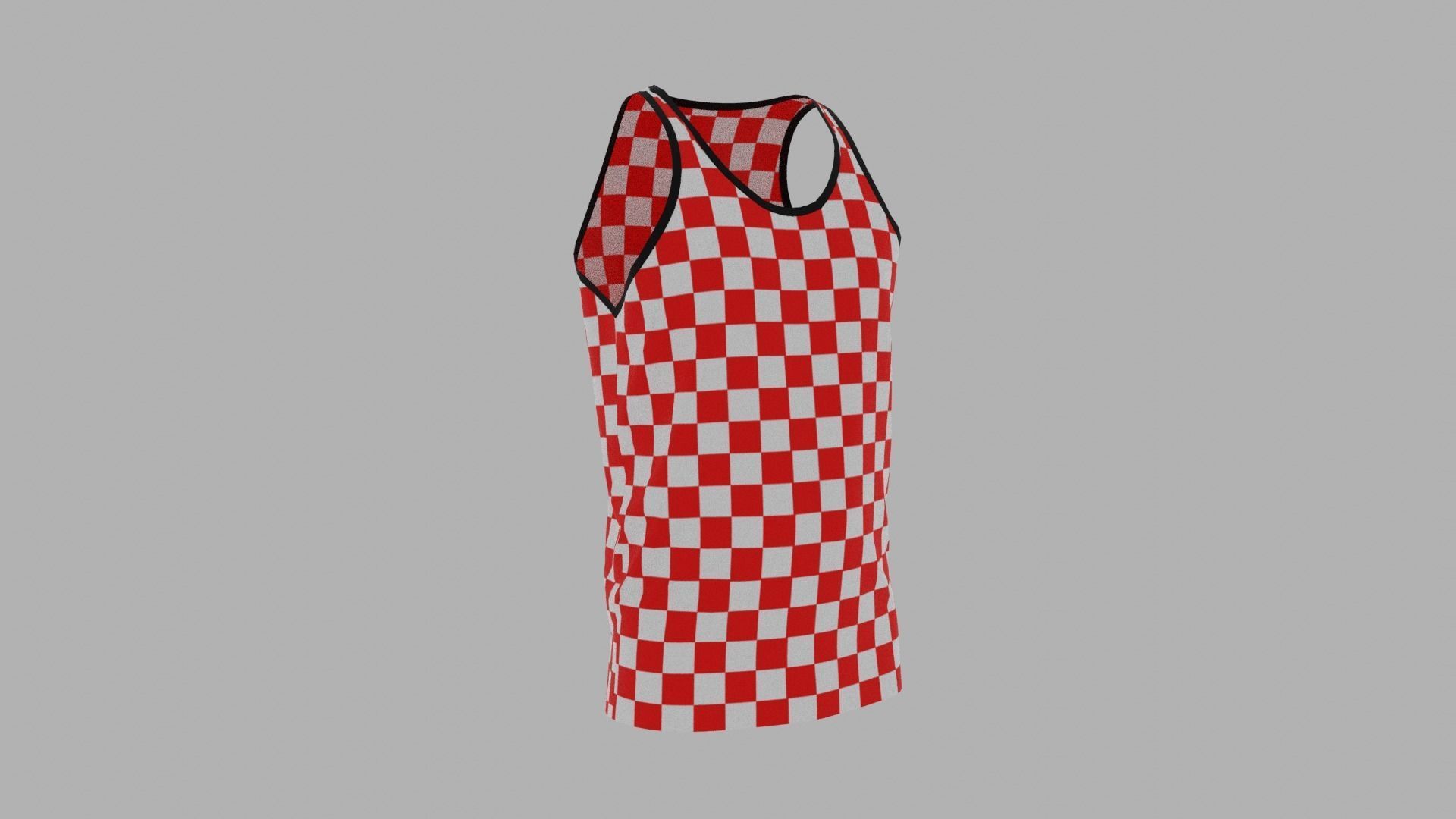 Tank Top Low-poly 3D model_3