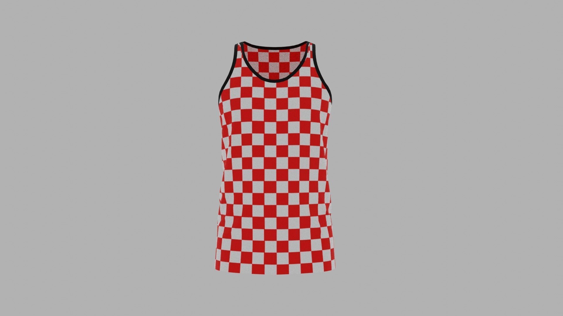 Tank Top Low-poly 3D model_1