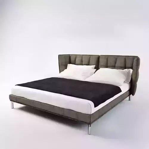 Modern Bed Low-poly 3D model