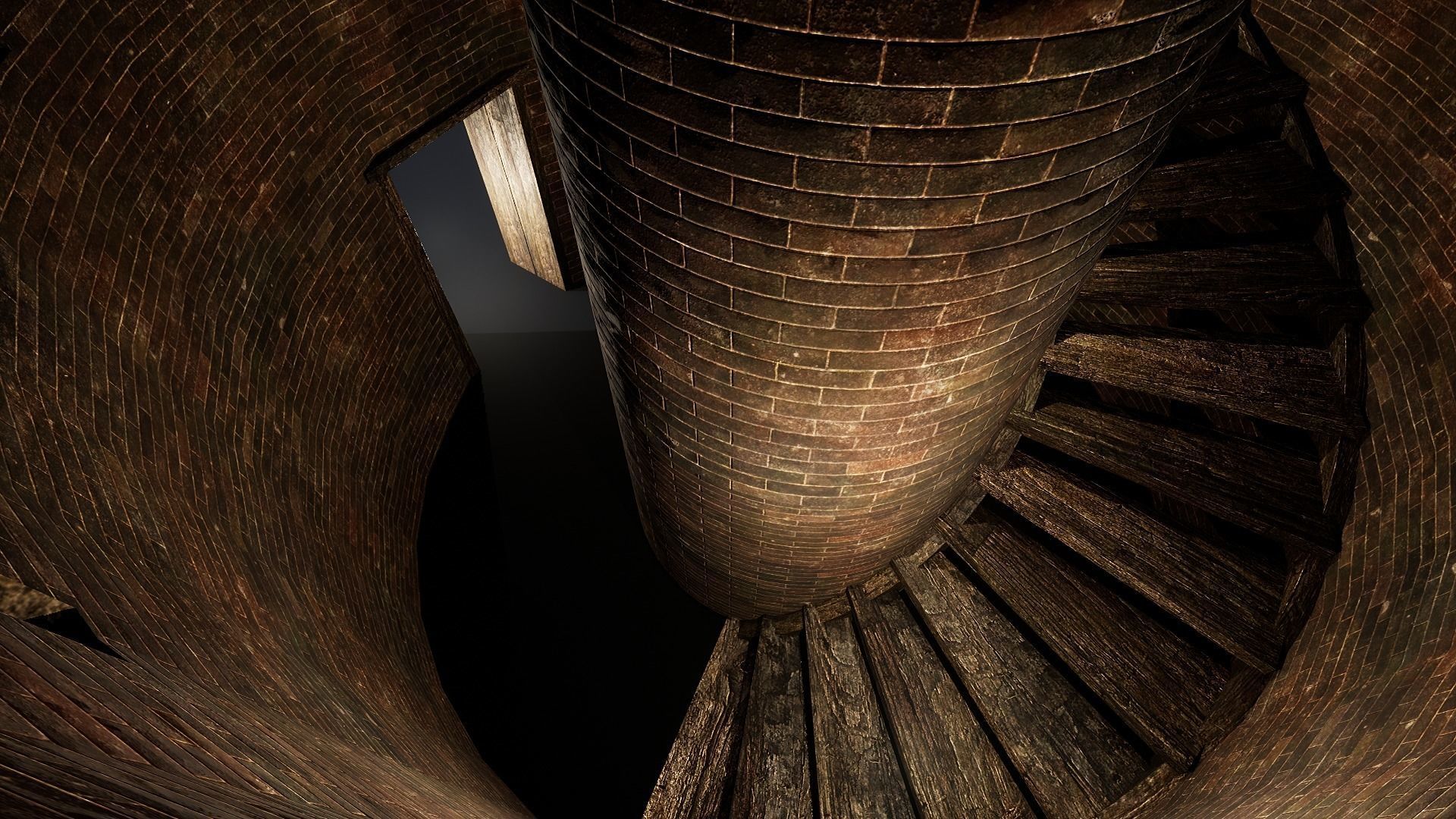 LIGHTHOUSE WATCHTOWER TOWER FORT MEDIEVAL AAA SHORE BEACON Low-poly 3D model_4