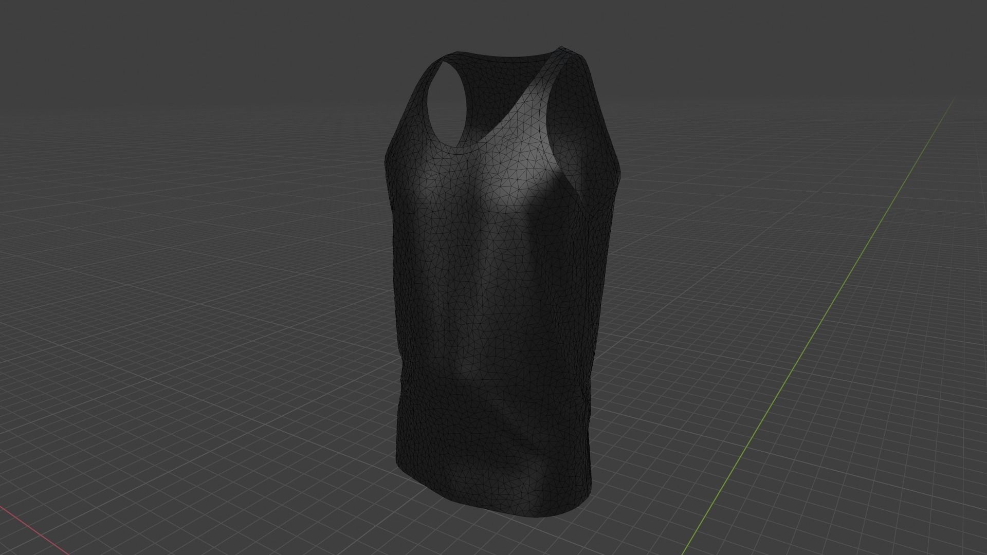 Tank Top Low-poly 3D model_9