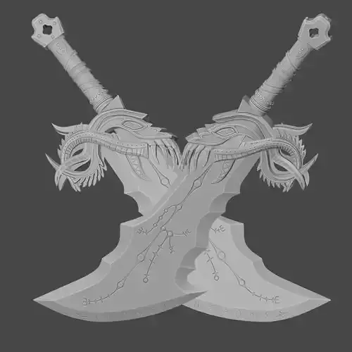 Chaos blade printable 3d model 3D print model