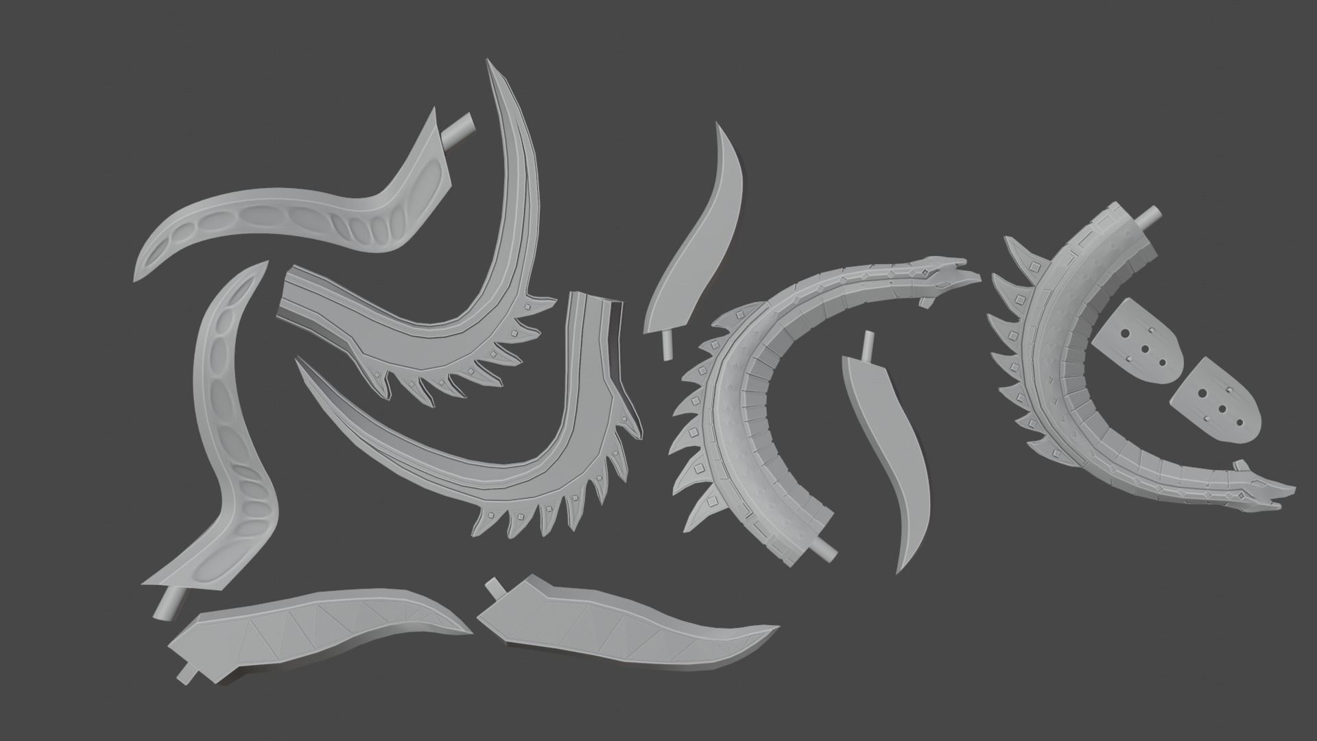 Chaos blade printable 3d model 3D print model_56