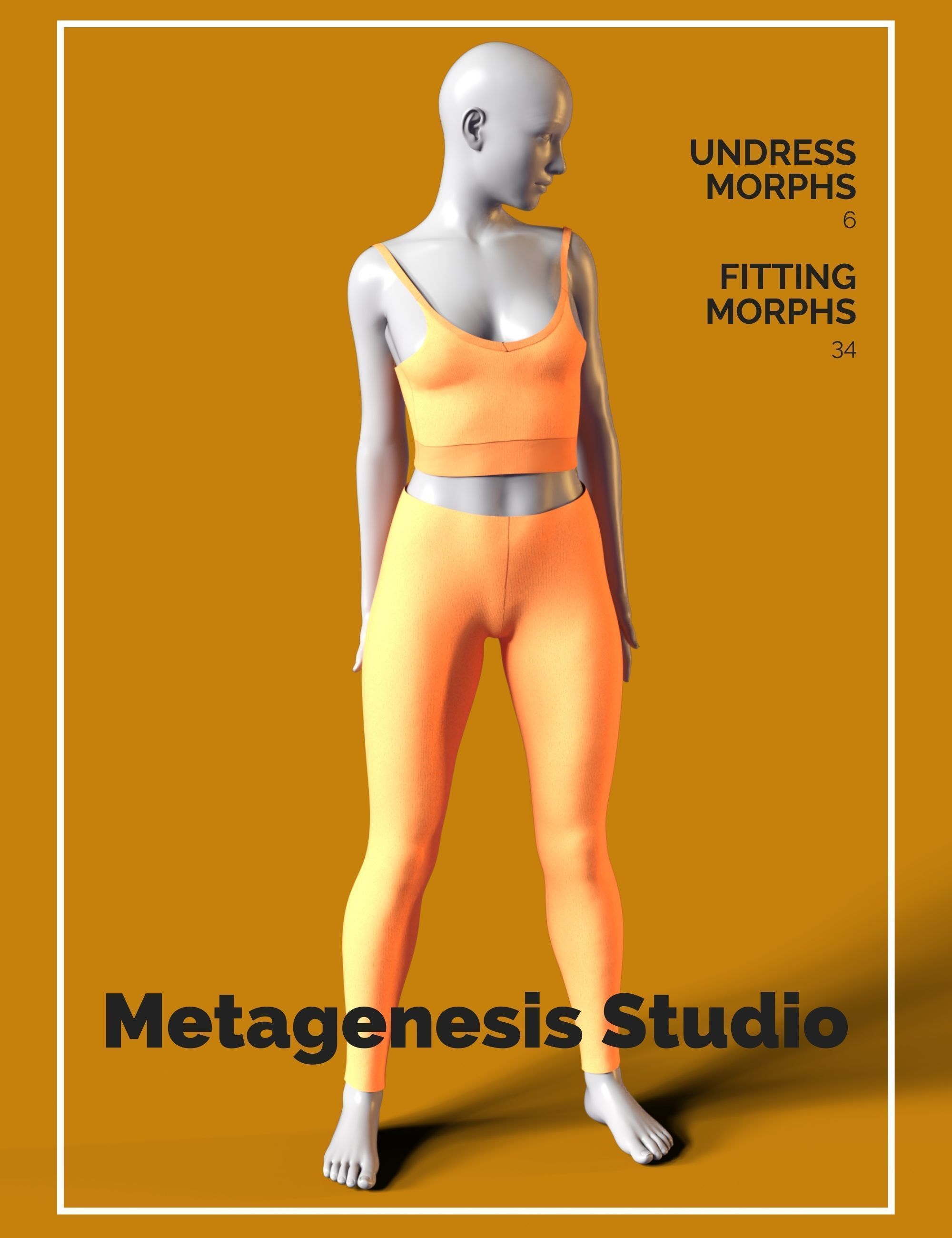 The DForce Yoga Outfit for Genesis 8 and 81 Female 3D model_2