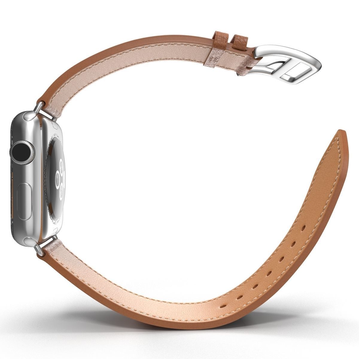 Apple Watch Hermes 42mm Stainless Steel Case 2 3D model_4