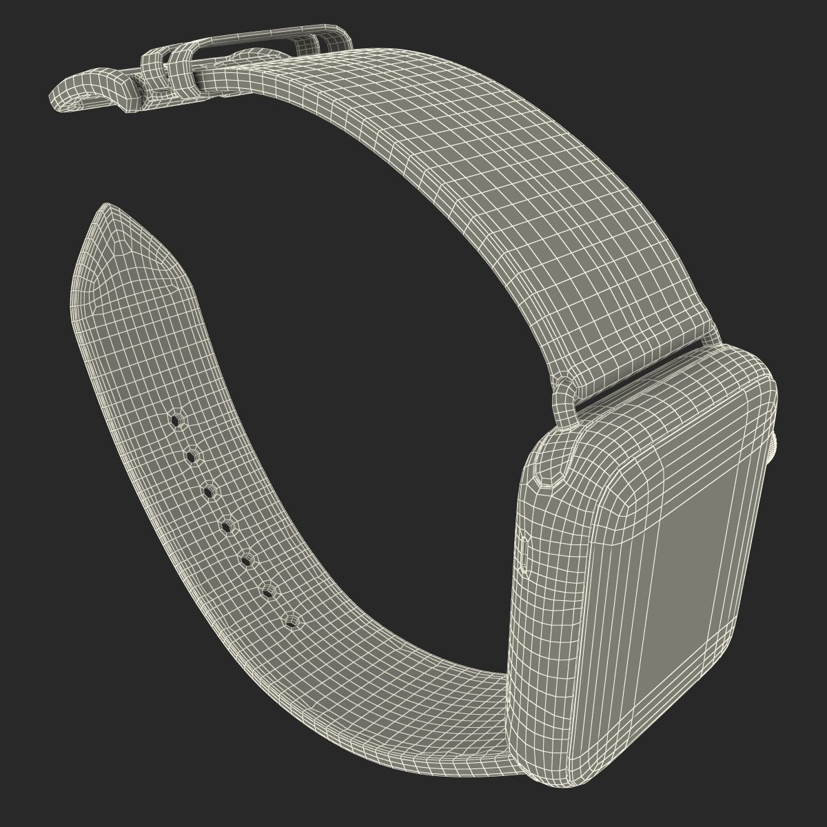 Apple Watch Hermes 42mm Stainless Steel Case 2 3D model_33