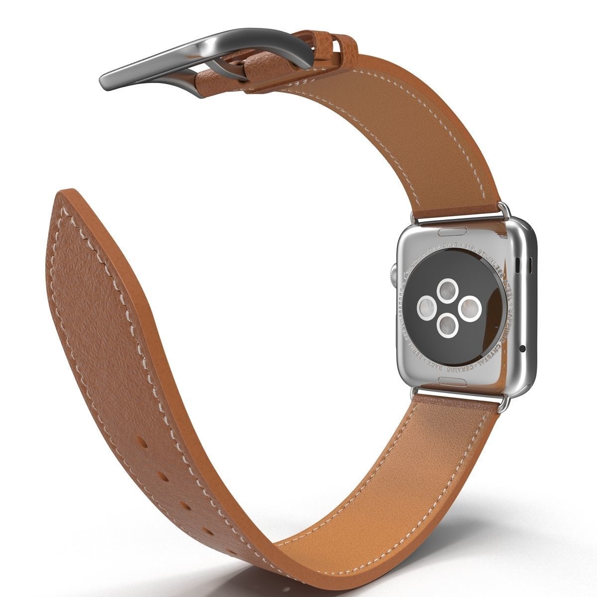 Apple Watch Hermes 42mm Stainless Steel Case 2 3D model_13