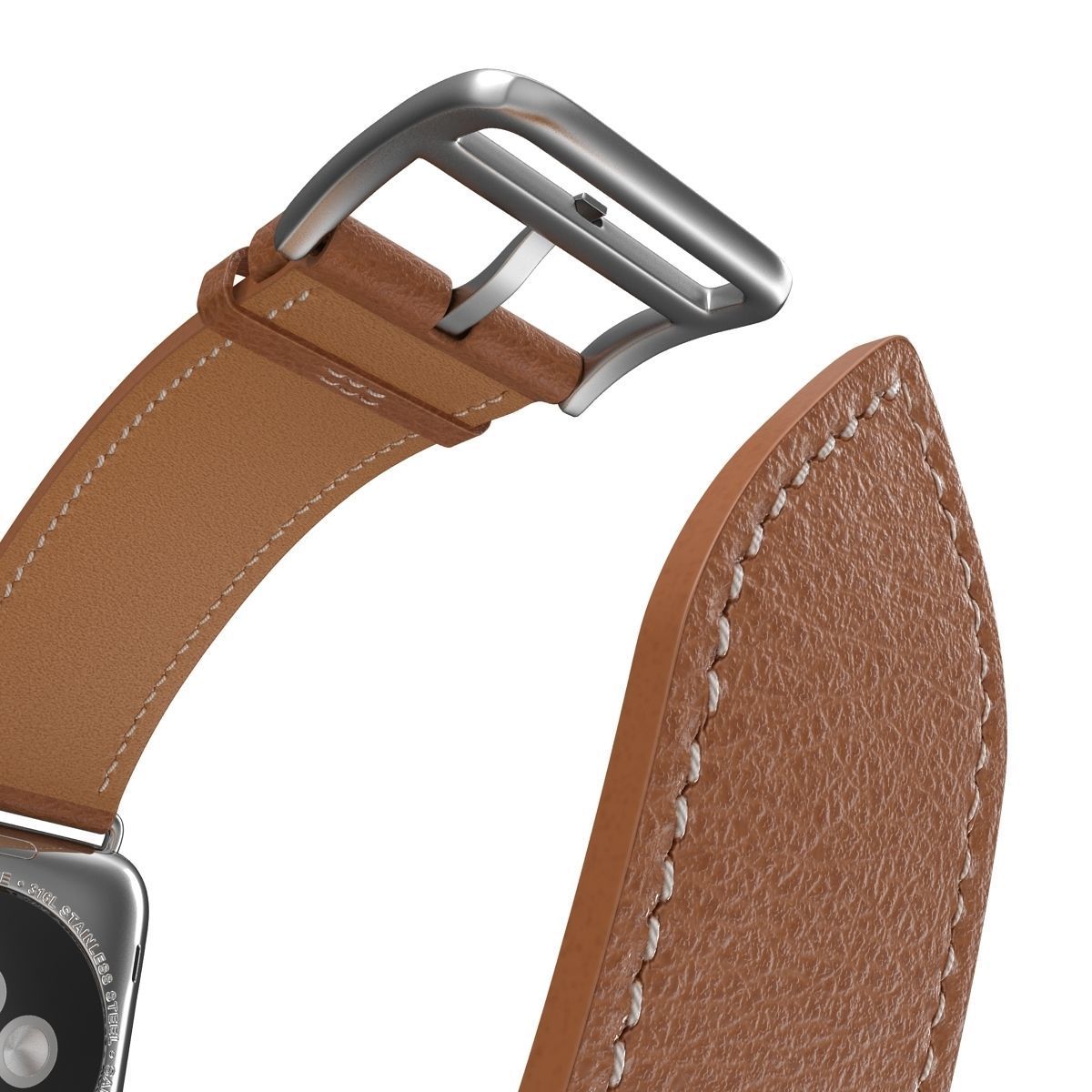 Apple Watch Hermes 42mm Stainless Steel Case 2 3D model_20