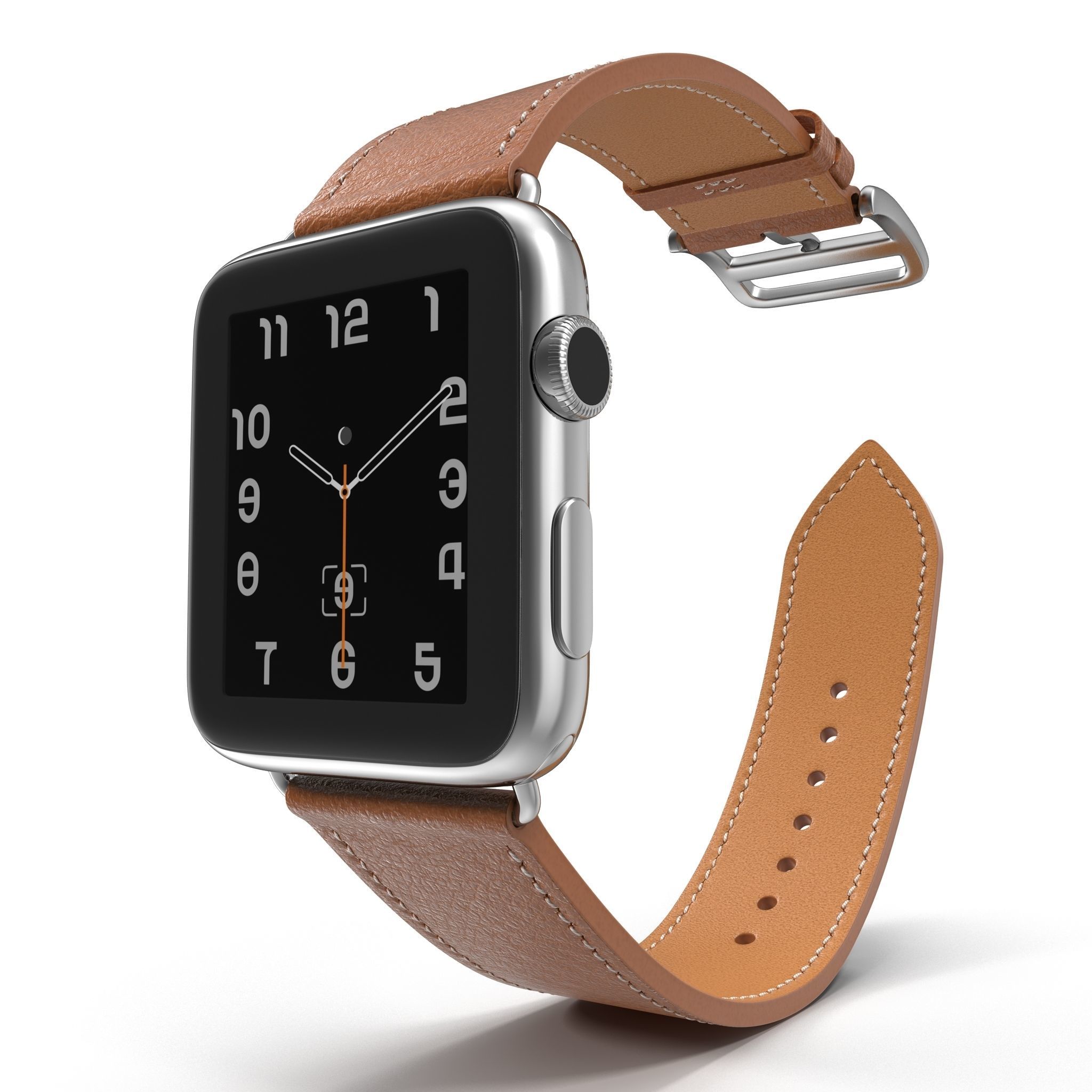 Apple Watch Hermes 42mm Stainless Steel Case 2 3D model_1