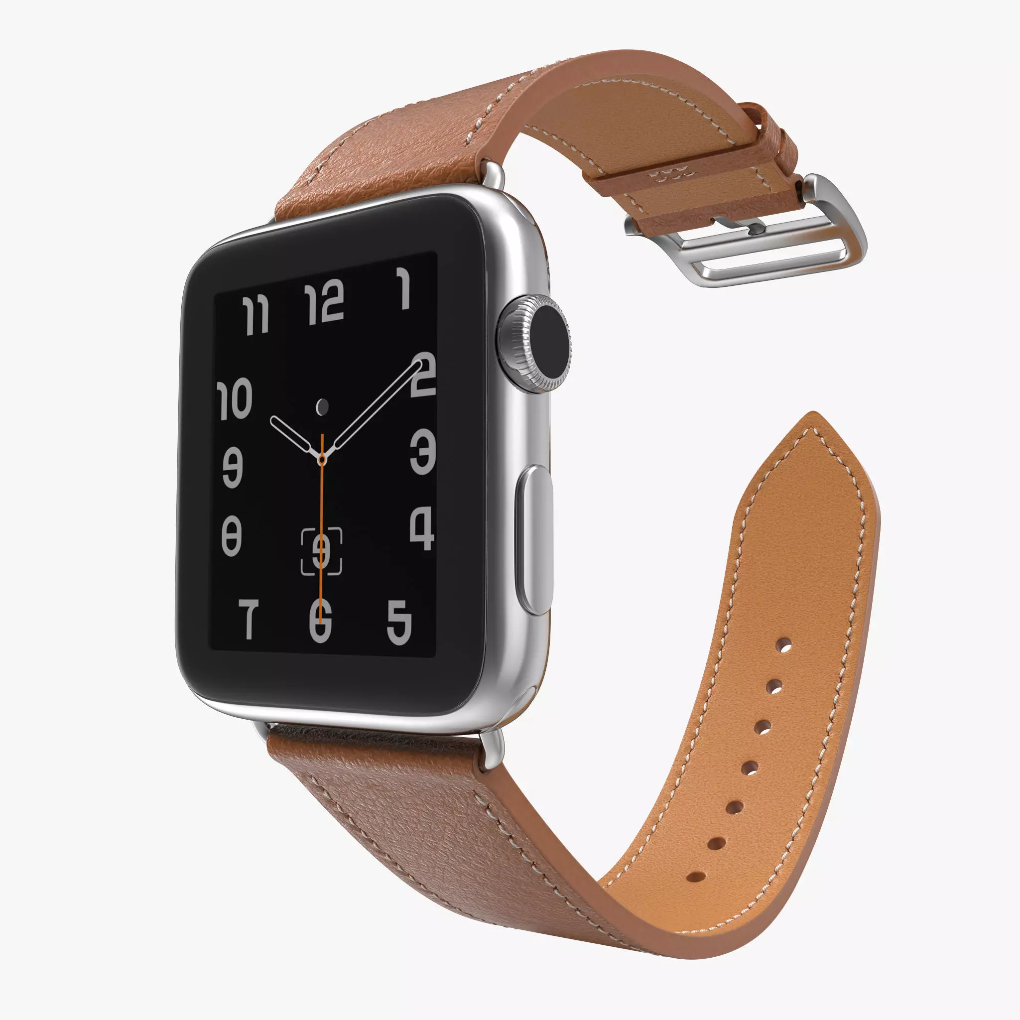 Apple Watch Hermes 42mm Stainless Steel Case 2 3D model_0