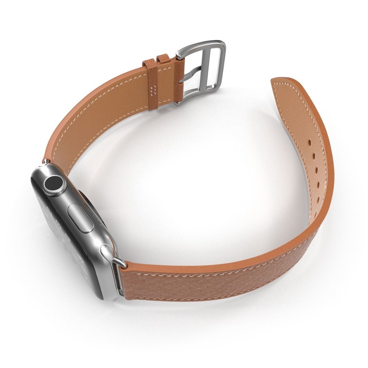 Apple Watch Hermes 42mm Stainless Steel Case 2 3D model_15