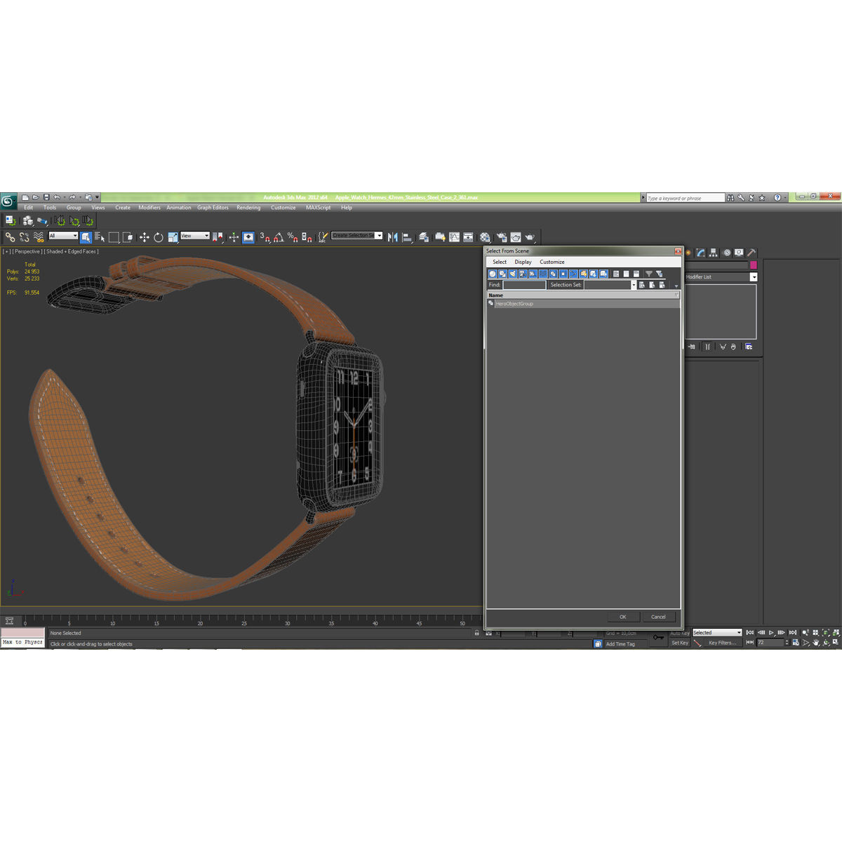 Apple Watch Hermes 42mm Stainless Steel Case 2 3D model_26