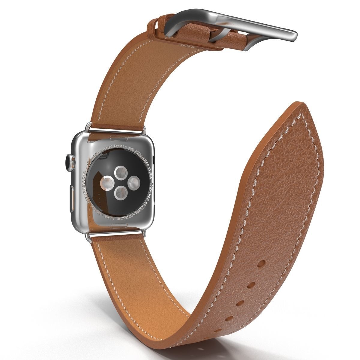 Apple Watch Hermes 42mm Stainless Steel Case 2 3D model_14
