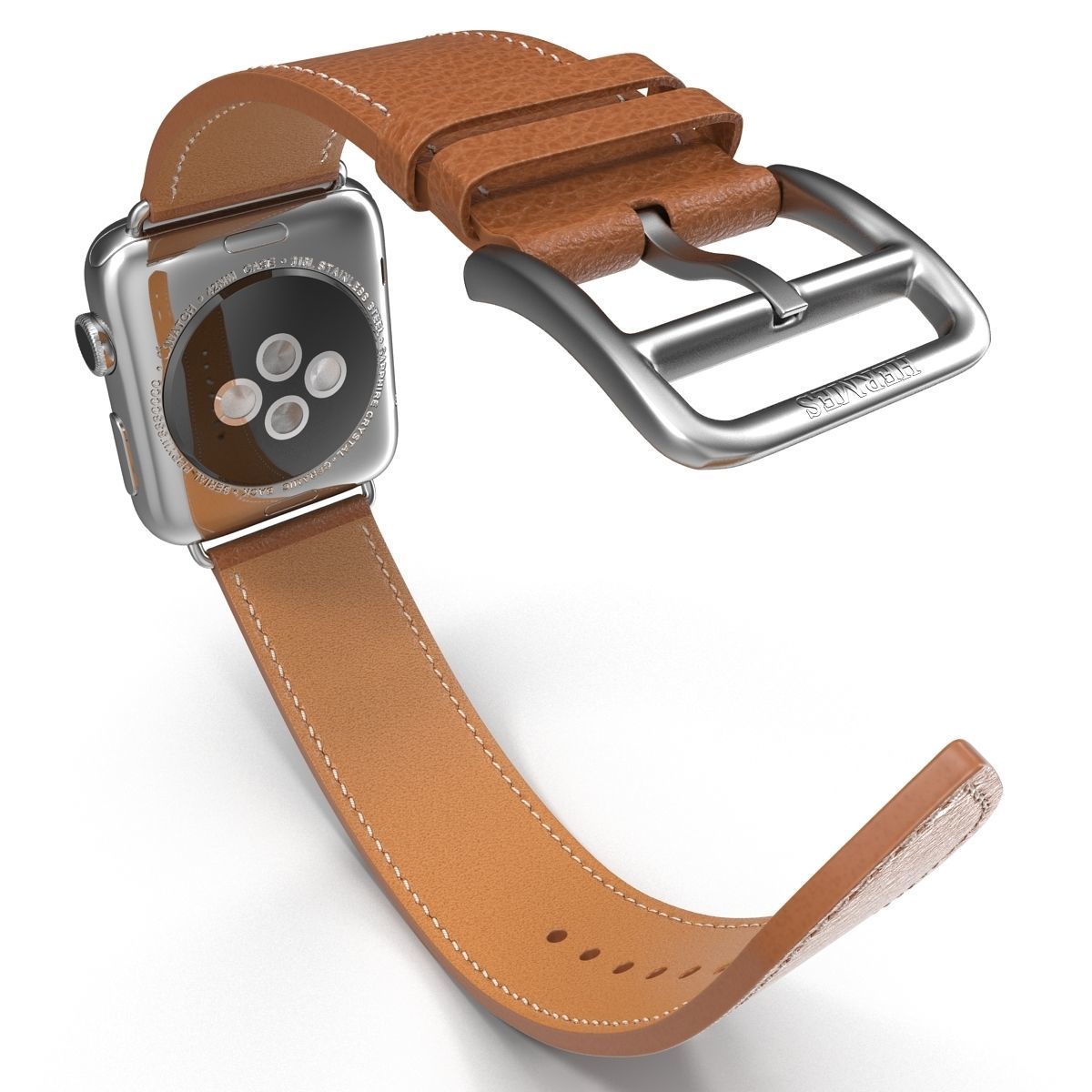 Apple Watch Hermes 42mm Stainless Steel Case 2 3D model_10