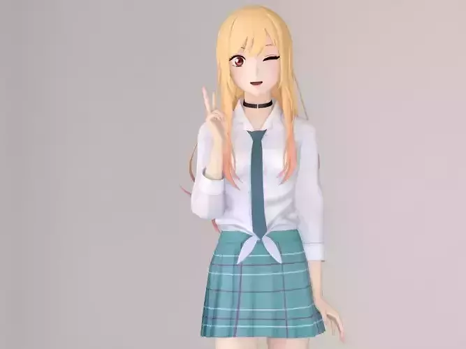 Marin Kitagawa anime girl pose 01