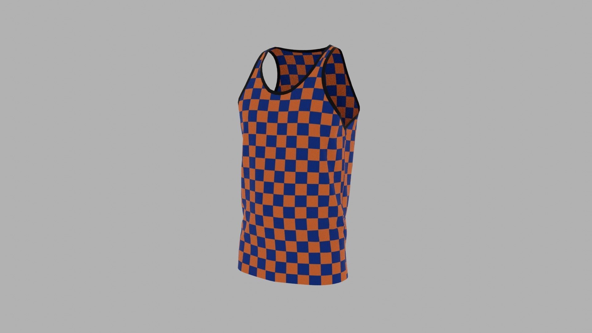 Tank Top Low-poly 3D model_2