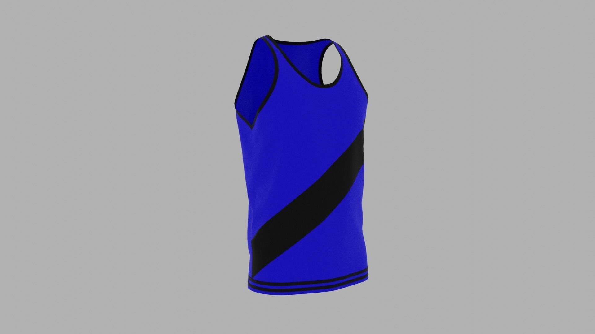 Tank Top Low-poly 3D model_3