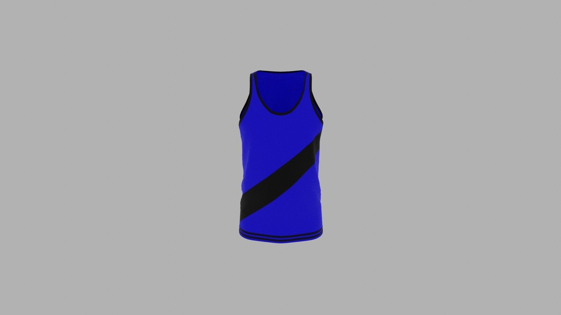 Tank Top Low-poly 3D model_5